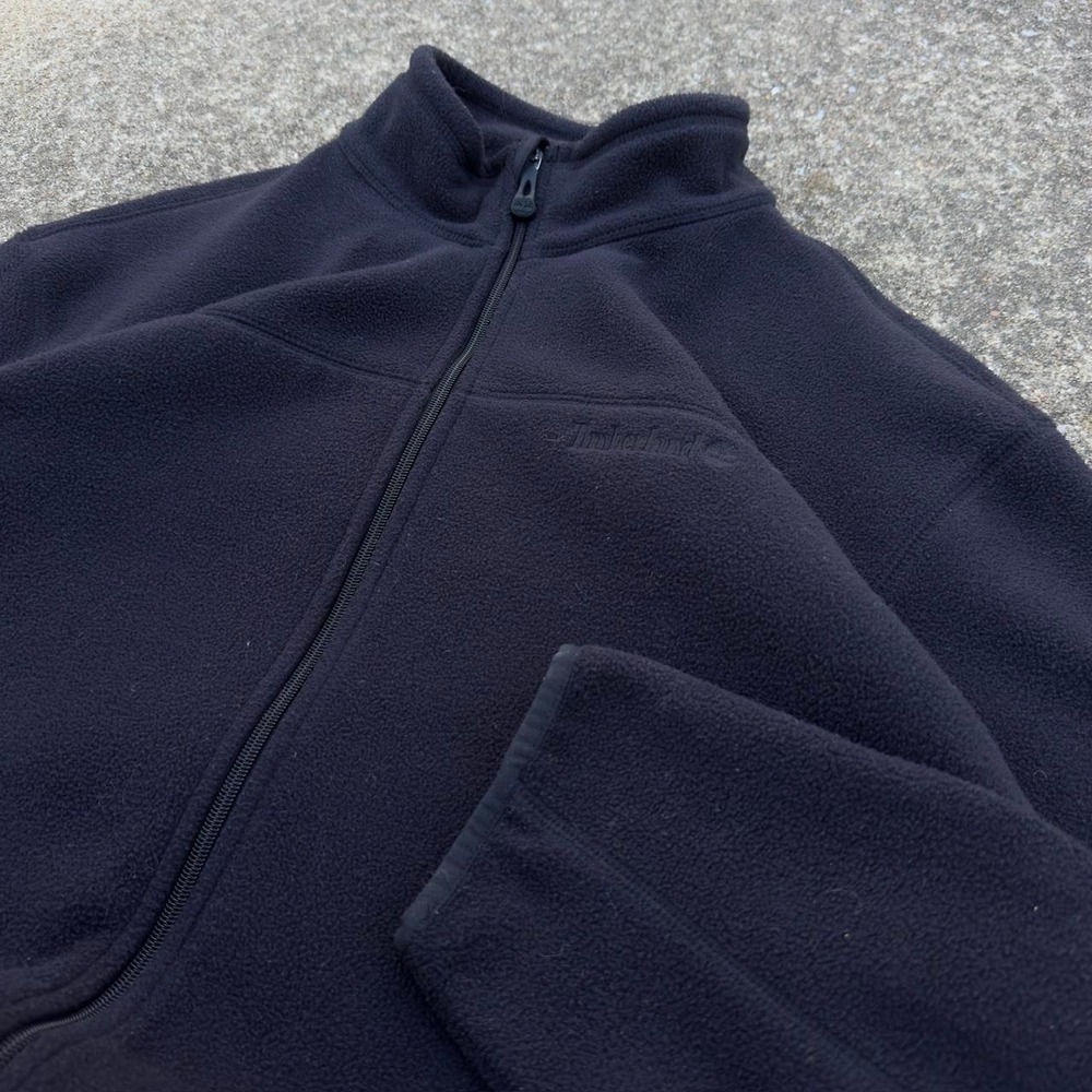 Vintage Y2K Timberland Fleece Jacket Gorpcore Workwear Outdoor Black XXL (b2)